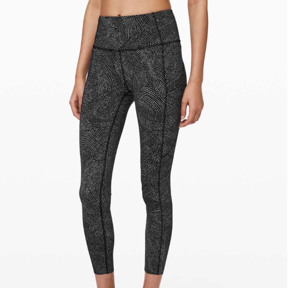 Lululemon Fast & Free 25” leggings Free Spirit Ice Grey Black FSIG 4